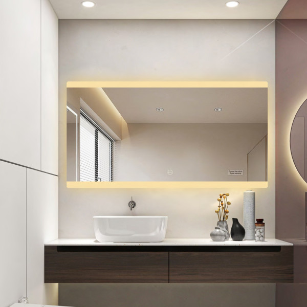 Led Mirror 3Light Dimmer with Touch Sensor - Rectangle Shape 138cm x 75cm
