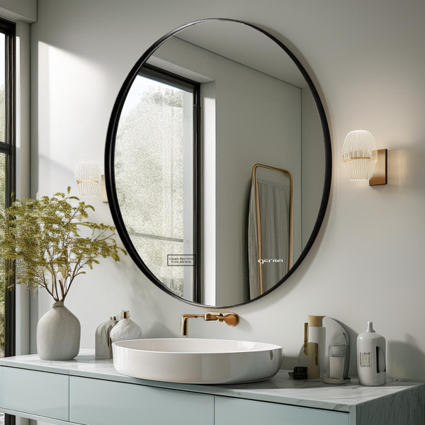 Stainless Steel 304 Frame Mirror TR SS 161 BLACK - Black Glossy 80cm x 80cm