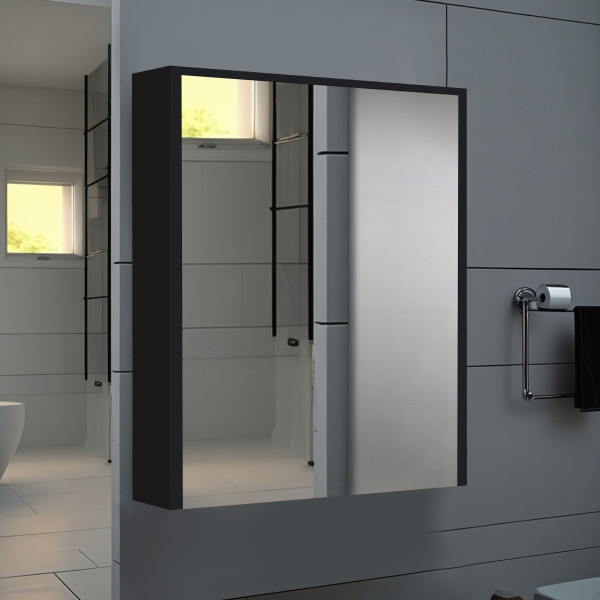 TR 7792 HDHMR MIRROR CABINET - BLACK