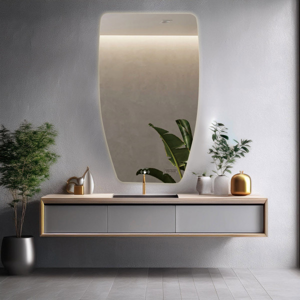 Led Mirror 3Light Dimmer With Wave Sensor TR LED 021 - Rectangle Shape 90cm x 60cm