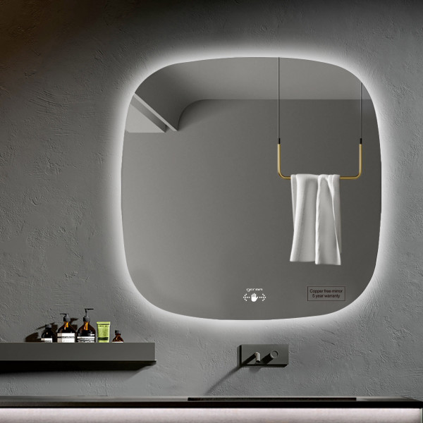 Led Mirror 3Light Dimmer with Wave Sensor TR LED 025 - Square Shape 90cm x 60cm
