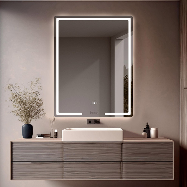 Led Mirror 3Light Dimmer with Wave Sensor TR LED 031 - Rectangle Shape 90cm x 70cm