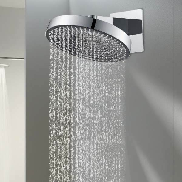 SS304 Ultra Slim High Pressure Rainfall Shower Head - Chrome Round Shape