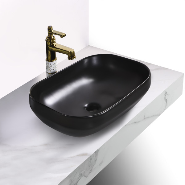 Camryla Black-Matt - Tabletop Ceramic Designer Washbasin