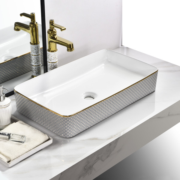 Marquina Eson - Tabletop Ceramic Designer Washbasin