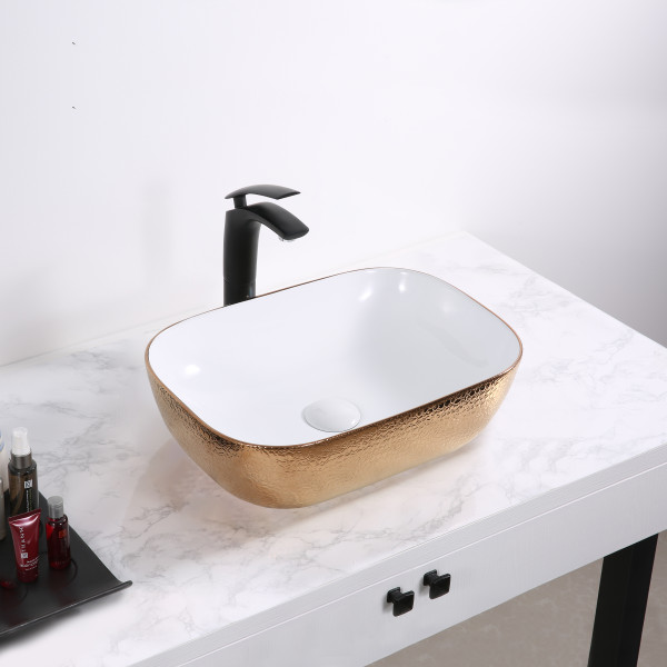 Stefy Croco Bronze - Glossy Finish Ceramic Designer Washbasin