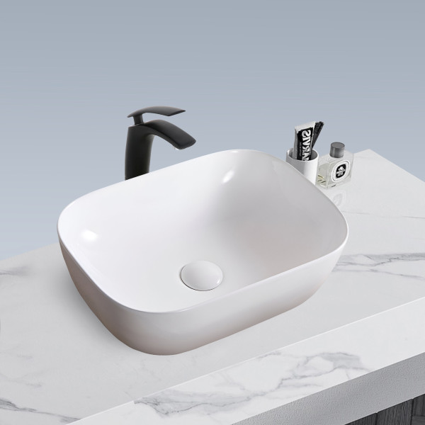 Stefy White - Glossy Finish Ceramic Designer Washbasin